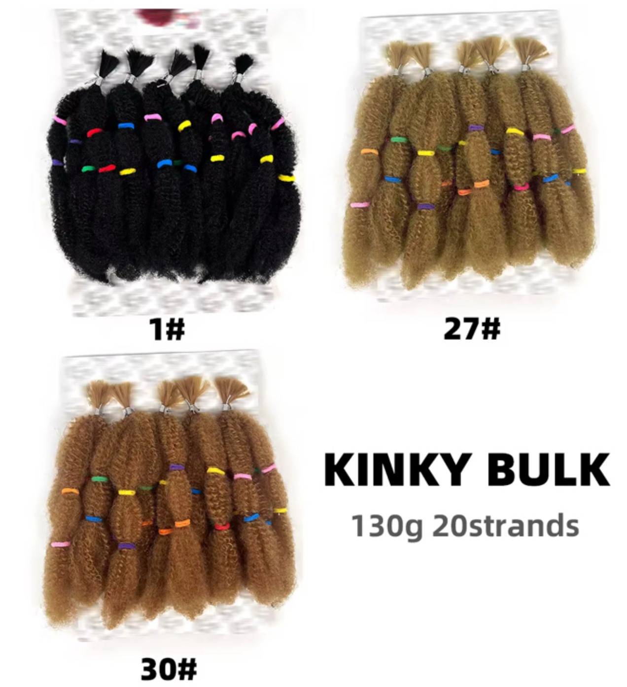 Nobles Gold Afro Kinky Marley Hair – Synthetic Crochet Wig & Braiding Hair