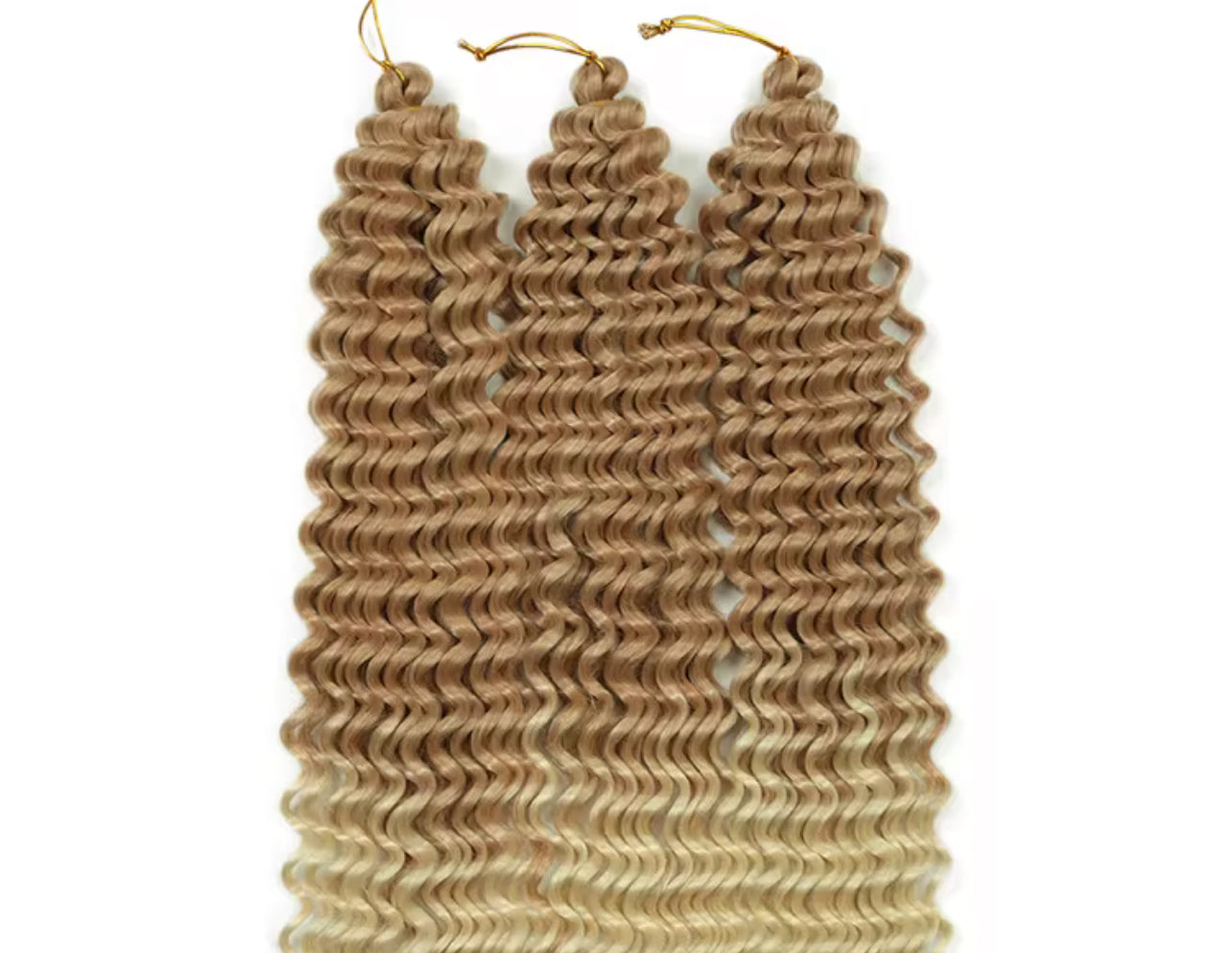 Ocean Wave Crochet Hair 22 Inch 1 Pack Ombre 27/613 Wave Crochet Hair Wavy Braiding Hair Curly Crochet Hair For Black Women