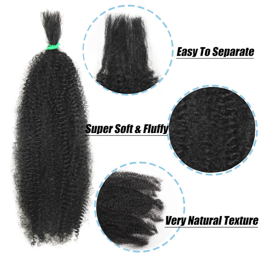 Nobles Gold Afro Kinky Marley Hair – Synthetic Crochet Wig & Braiding Hair