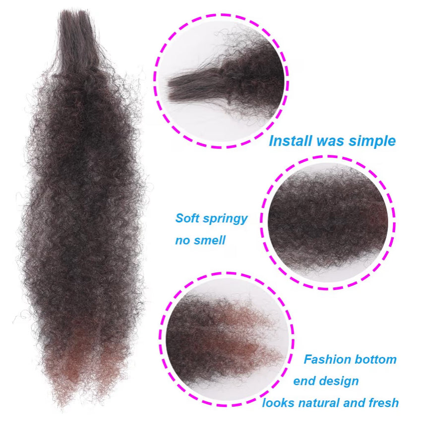 Nobles Gold Afro Kinky Marley Hair – Synthetic Crochet Wig & Braiding Hair