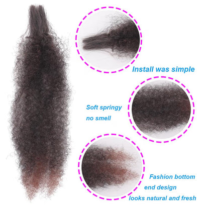 Nobles Gold Afro Kinky Marley Hair – Synthetic Crochet Wig & Braiding Hair