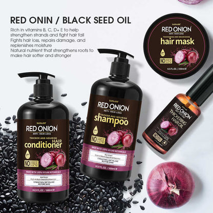 Suisuale Red Onion Anti-Hair Loss Shampoo & Conditioner Set of 4 pieces
