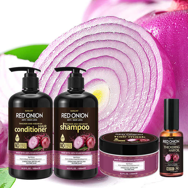Suisuale Red Onion Anti-Hair Loss Shampoo & Conditioner Set of 4 pieces
