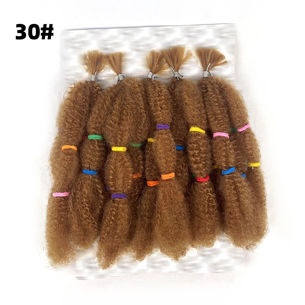 Nobles Gold Afro Kinky Marley Hair – Synthetic Crochet Wig & Braiding Hair