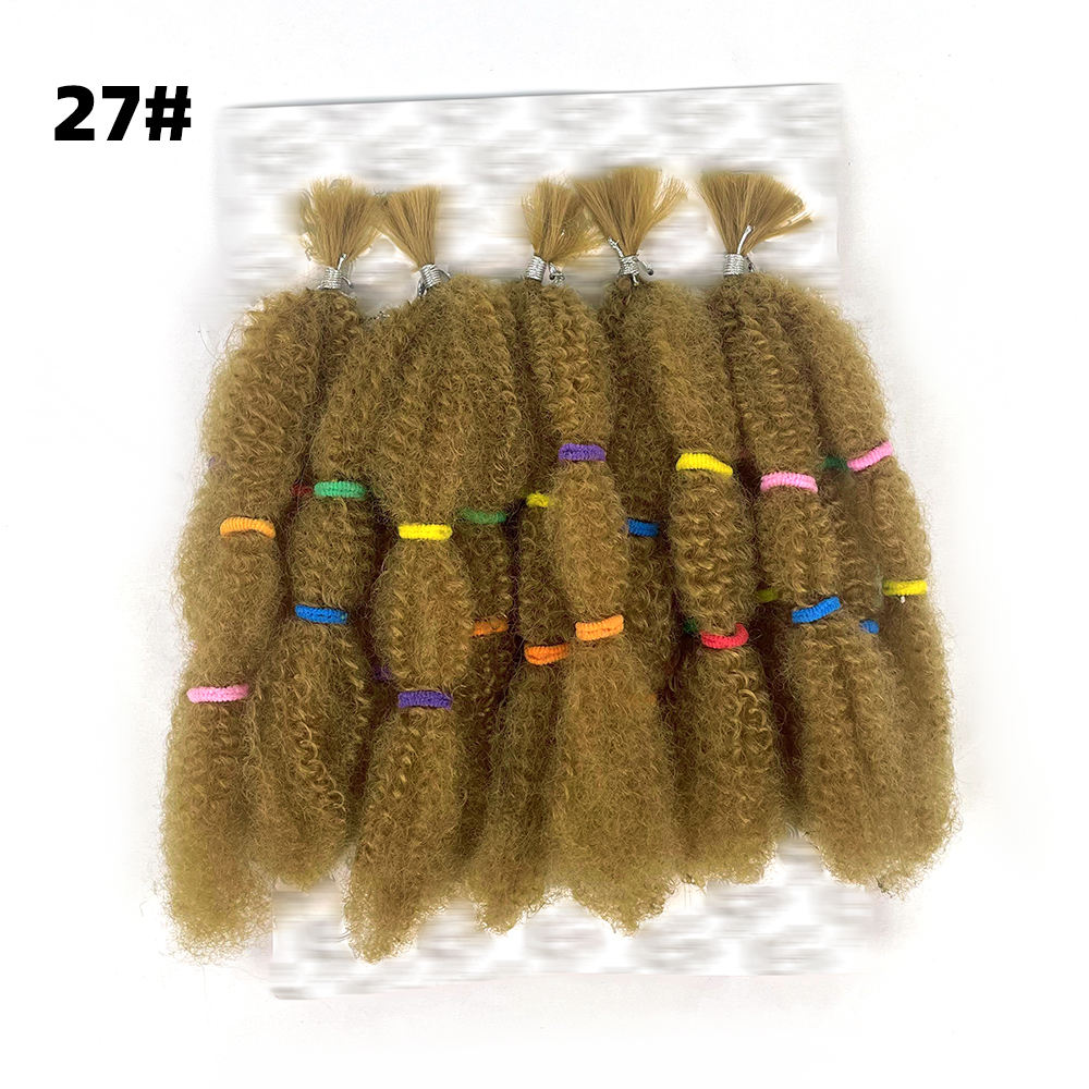 Nobles Gold Afro Kinky Marley Hair – Synthetic Crochet Wig & Braiding Hair