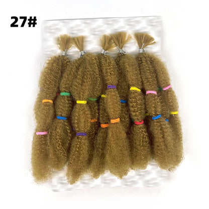 Nobles Gold Afro Kinky Marley Hair – Synthetic Crochet Wig & Braiding Hair