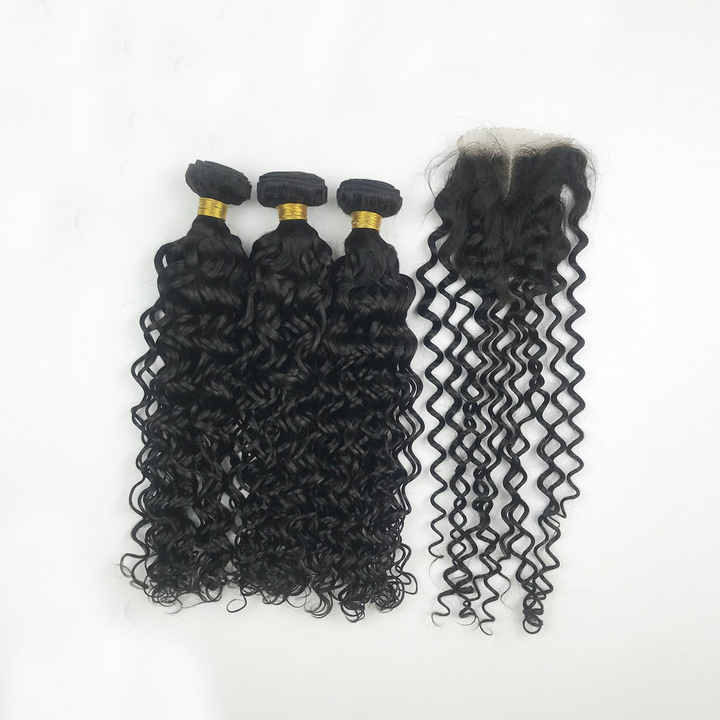 100% Virgin Indian Human Hair – Water Wave One Bundle