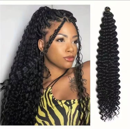 Ocean Wave Crochet Hair 22 Inch 1 Pack Ombre T30  Wave Crochet Hair Wavy Braiding Hair Curly Crochet Hair For Black Women