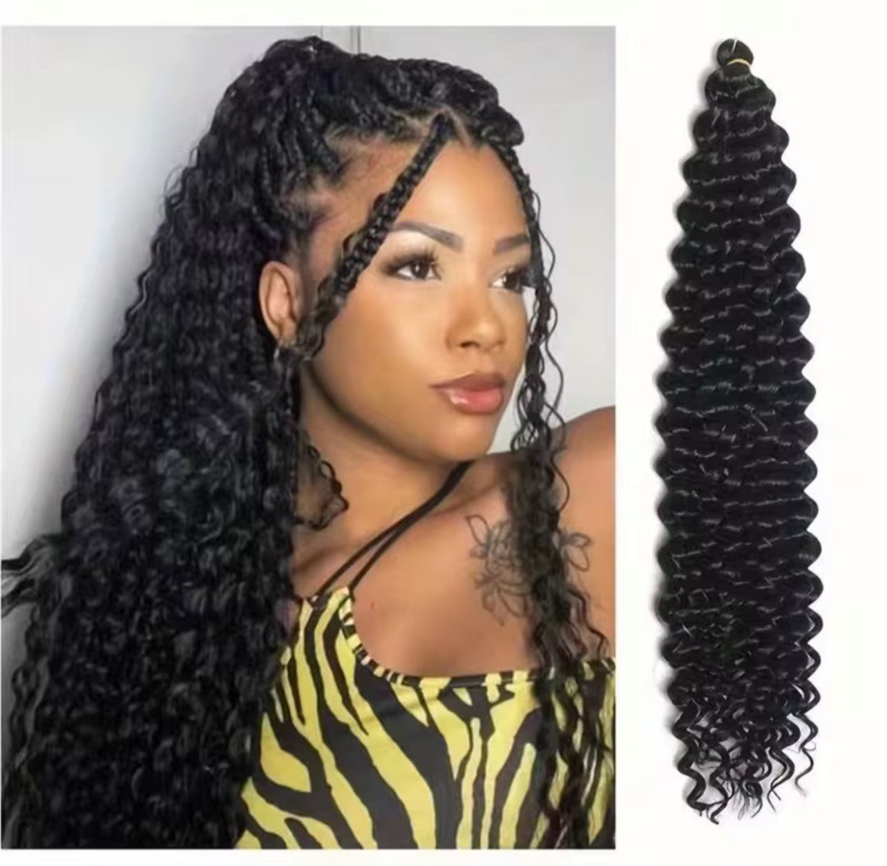 Ocean Wave Crochet Hair 22 Inch 1 Pack Wave Crochet Hair Wavy Braiding Hair Curly Crochet Hair For Black Women