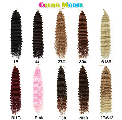 Ocean Wave Crochet Hair 22 Inch 1 Pack Wave Crochet Hair Wavy Braiding Hair Curly Crochet Hair For Black Women
