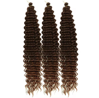 Ocean Wave Crochet Hair 22 Inch 1 Pack Ombre T30  Wave Crochet Hair Wavy Braiding Hair Curly Crochet Hair For Black Women